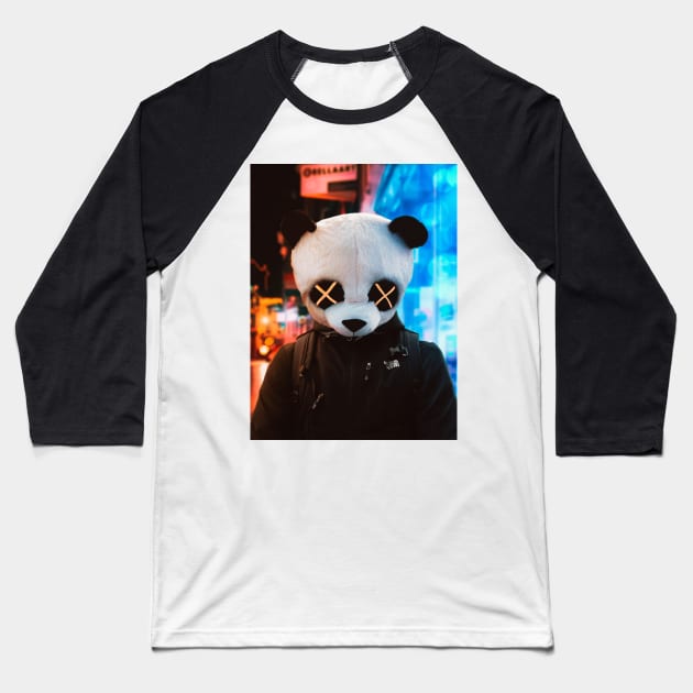 Night PANDA Baseball T-Shirt by Egor Litvinov